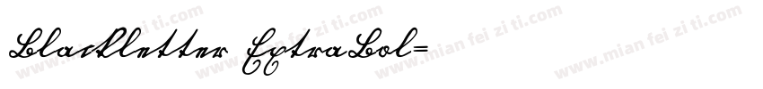 Blackletter ExtraBol字体转换